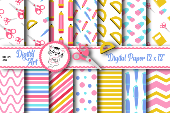Back to School Digital Paper