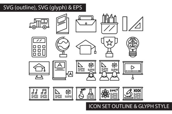 Back to School Icons Set