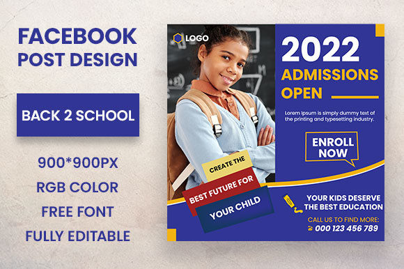 Back to School Social Media Post 02: A Versatile Design Asset