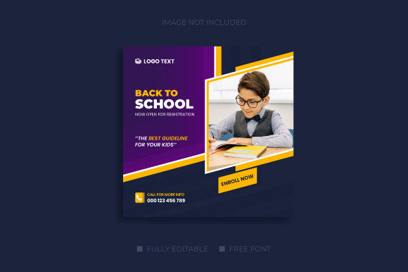Back to School Social Media Post Template for Busy Creatives