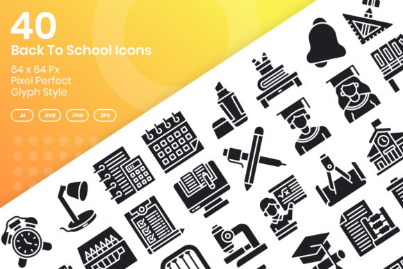 Evaluating the 40 Back to School Icons – Glyph Set for Design Projects