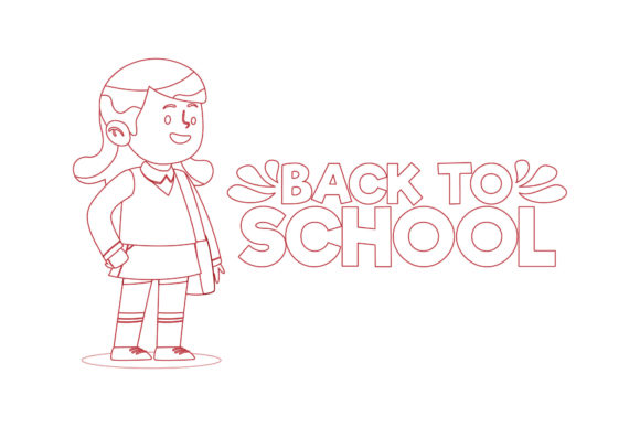 Kids Back to School Coloring Page – A Versatile Vector Design for Creative Projects