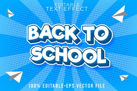 Text Effect Back to School Modern Style