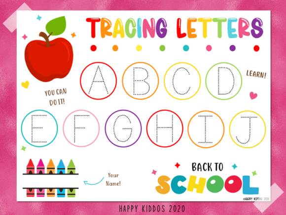 Trace Write the Letters Back to School: Building Early Literacy Skills with Fun Printables